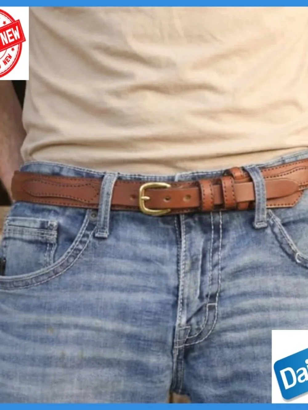 Men's English Bridle Leather Ranger Belt 1 1/4